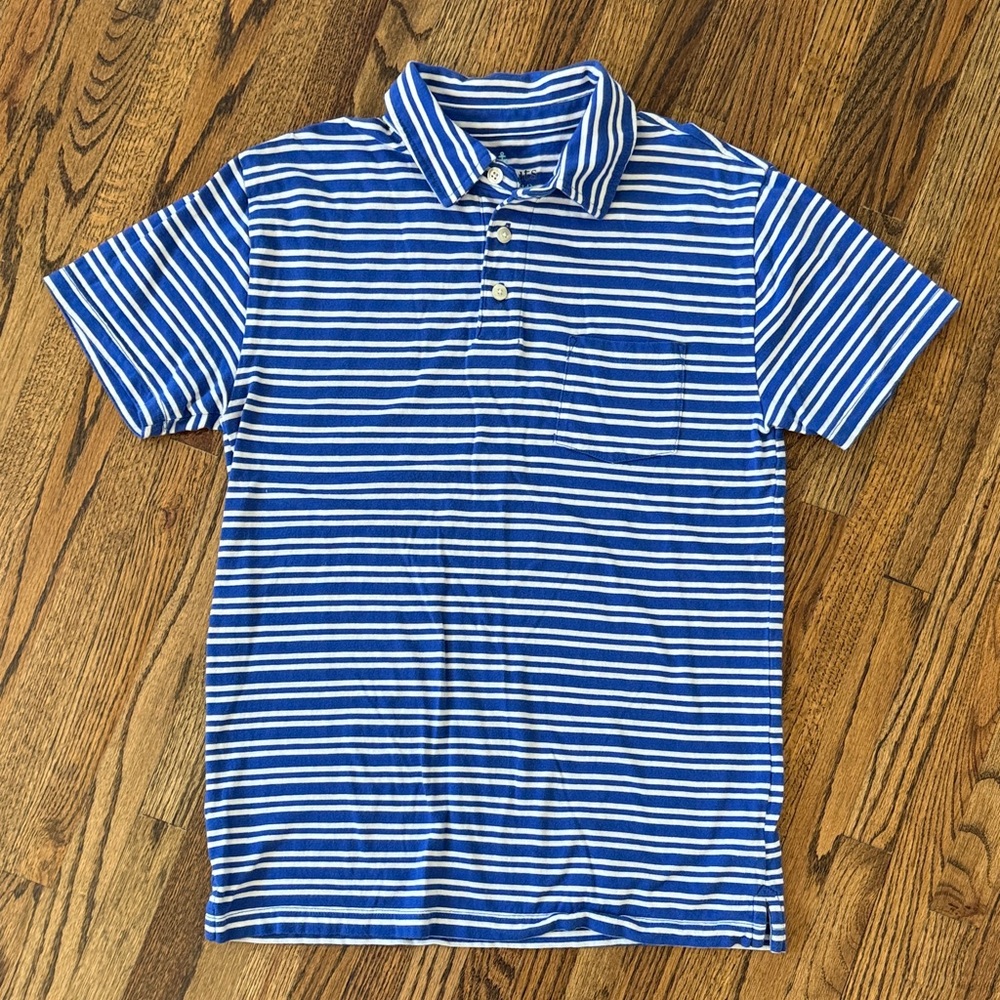 Crewcuts Polo with Blue and White Stripes